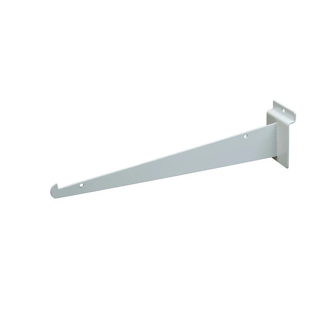 New 12" Slatwall Knife Shelf Brackets With Lip - White 12 pcs